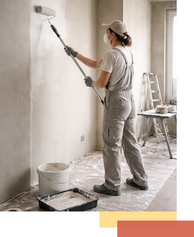 Покраска перегородок из гипсокартона в Норильске качественно и недорого