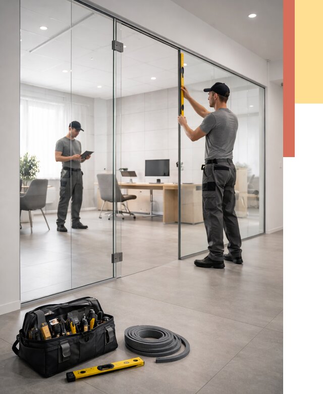 Цельностеклянные перегородки под ключ в Норильске от 9866 руб. — монтаж и цены | ОТДЕЛОЧНИК-Нрл