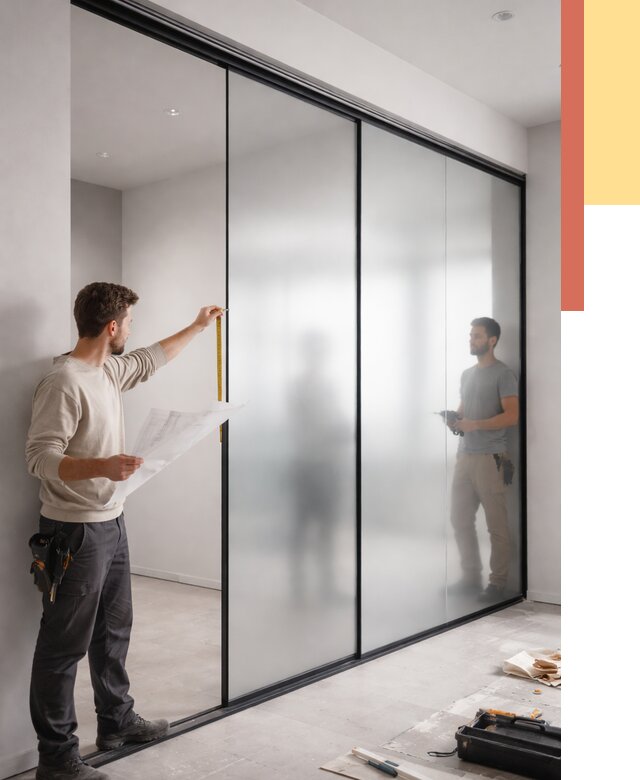 Матовые стеклянные перегородки в Норильске от 8827 руб. — монтаж и установка | ОТДЕЛОЧНИК-Нрл