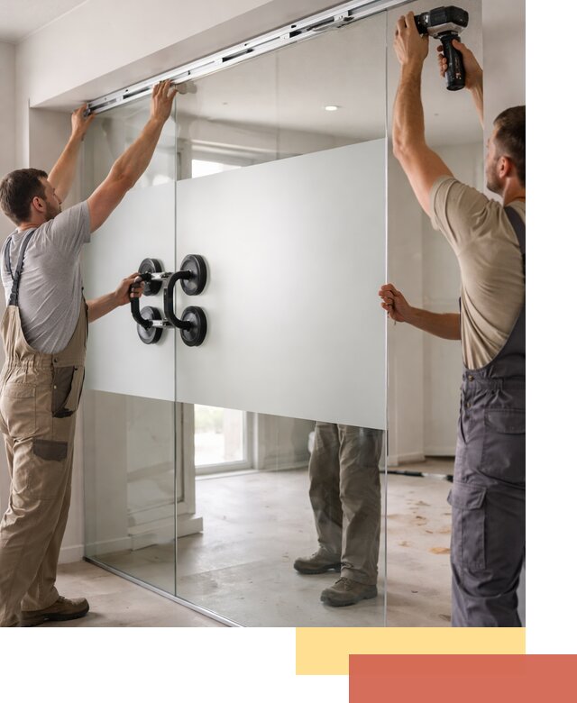 Матовые стеклянные перегородки под ключ в Норильске