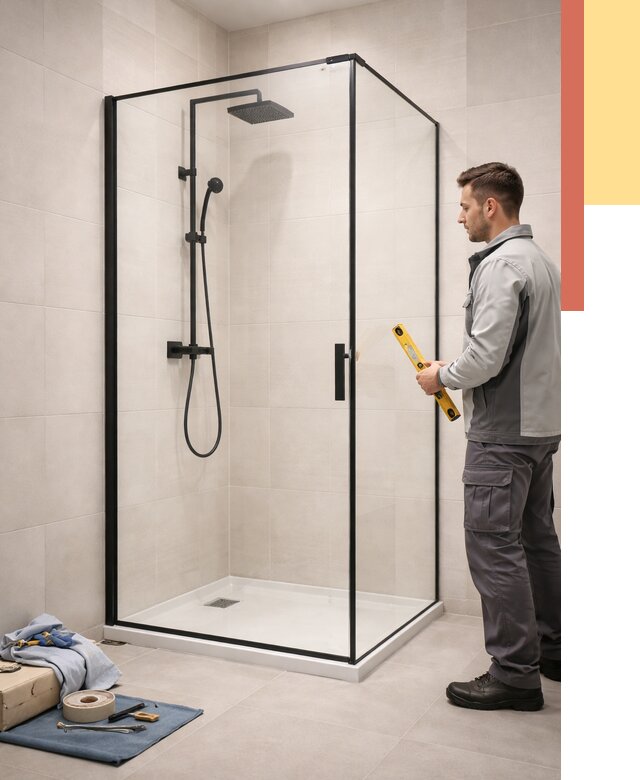 Стеклянные перегородки для душа в Норильске от 12981 руб. | Монтаж под ключ — ОТДЕЛОЧНИК-Нрл