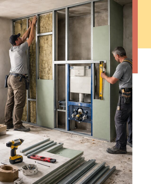 Установка сантехнических перегородок в Норильске от 8827 руб. | ОТДЕЛОЧНИК-Нрл