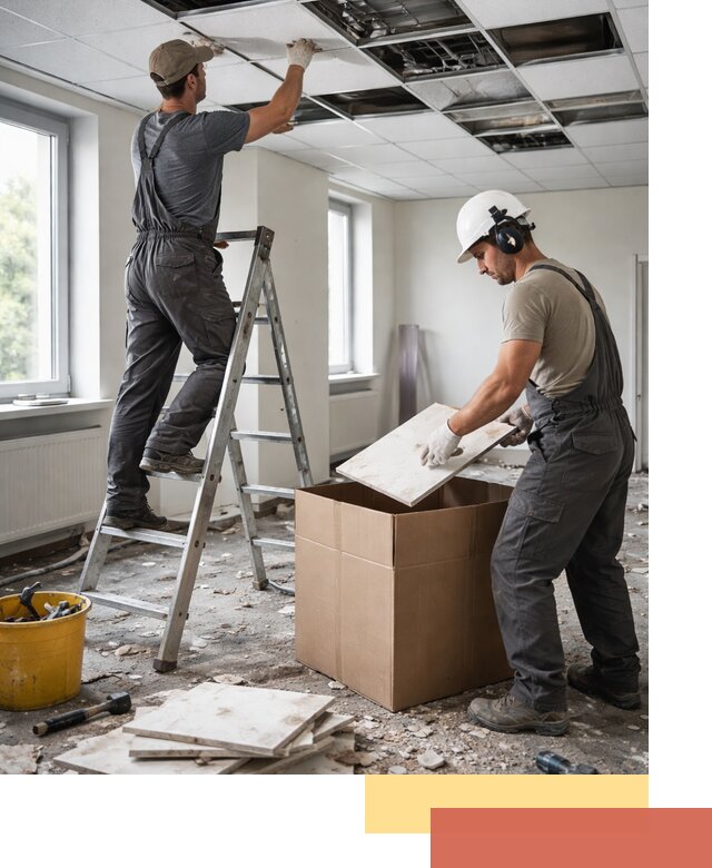 Демонтаж потолочной плитки в Норильске быстро и аккуратно