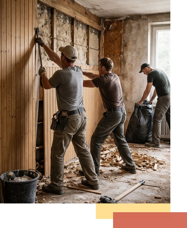 Демонтаж вагонки и вывоз материалов в Норильске