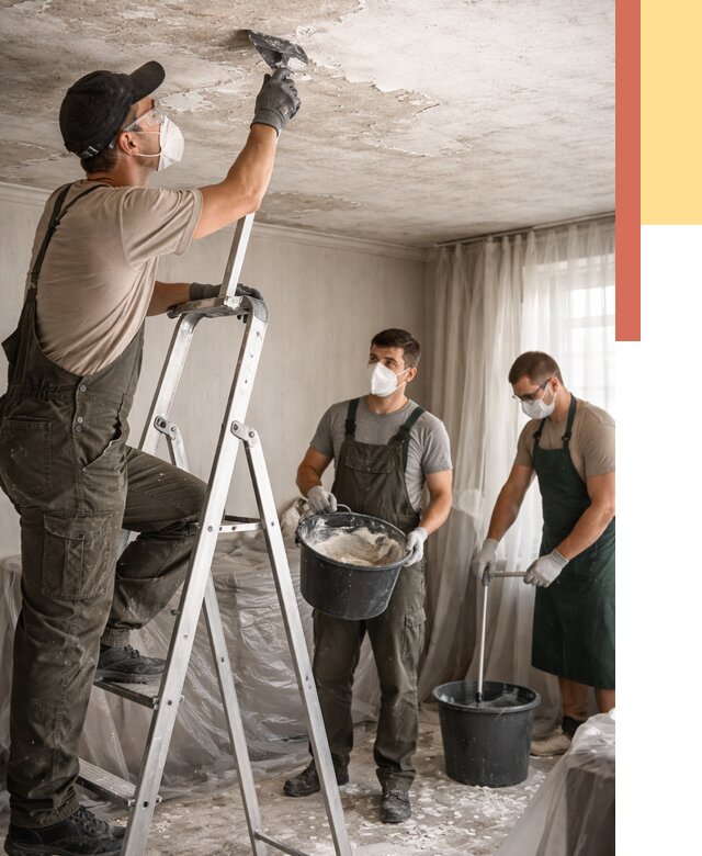 Удаление побелки с потолка в Норильске от 2596 руб. быстро и недорого | ОТДЕЛОЧНИК-Нрл