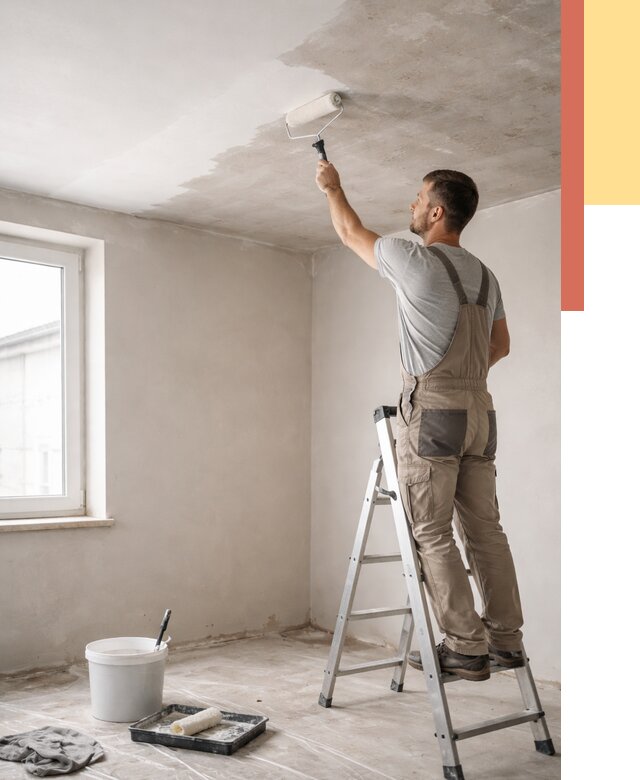 Грунтовка потолка в Норильске от 2596 руб. — быстро и недорого | ОТДЕЛОЧНИК-Нрл