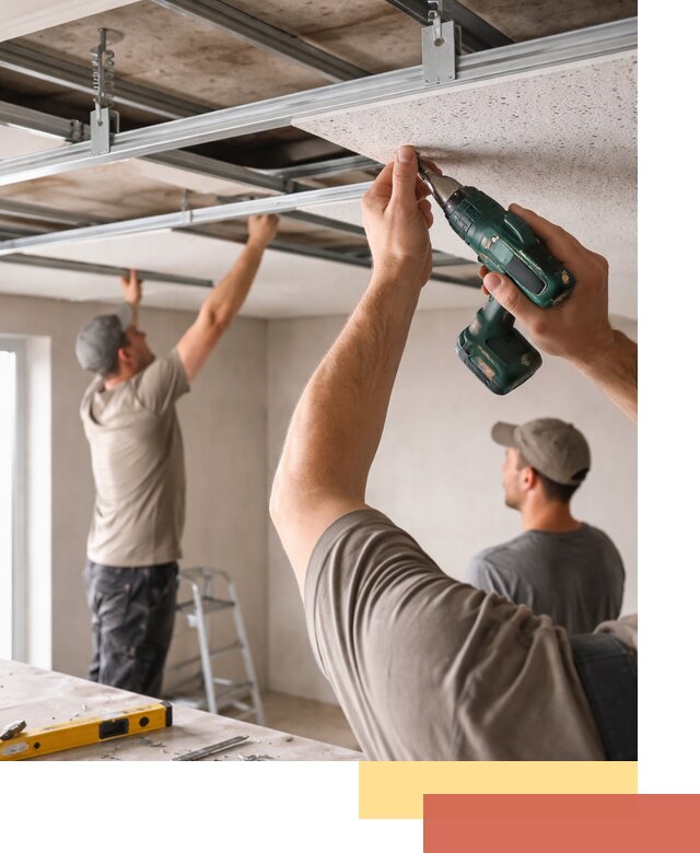 Монтаж акустического потолка в Норильске под ключ