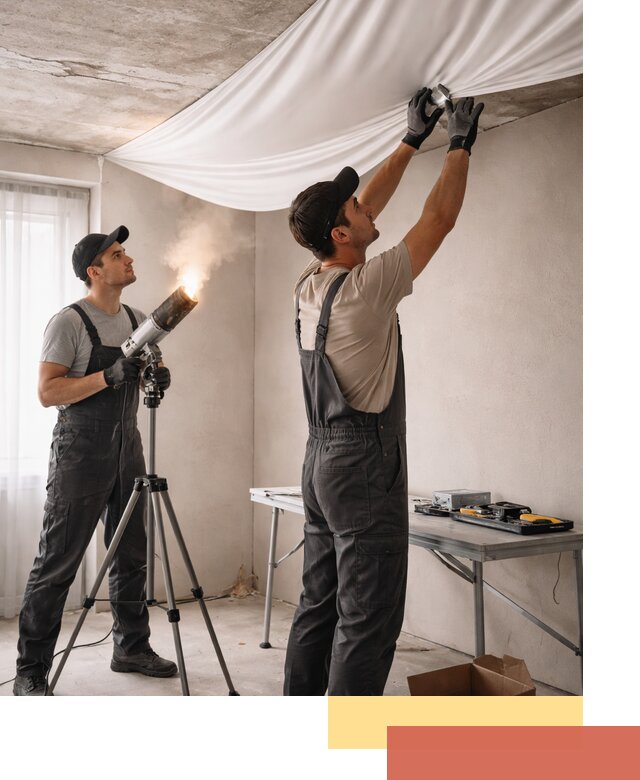 Установка натяжного потолка под ключ в Норильске