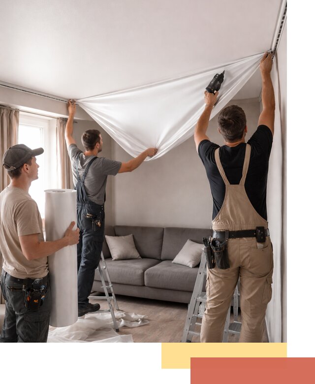 Монтаж сатинового натяжного потолка в Норильске качественно и быстро