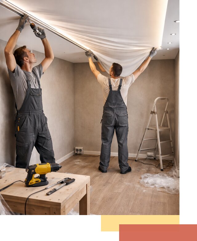 Монтаж натяжного потолка с подсветкой в Норильске цена и сроки