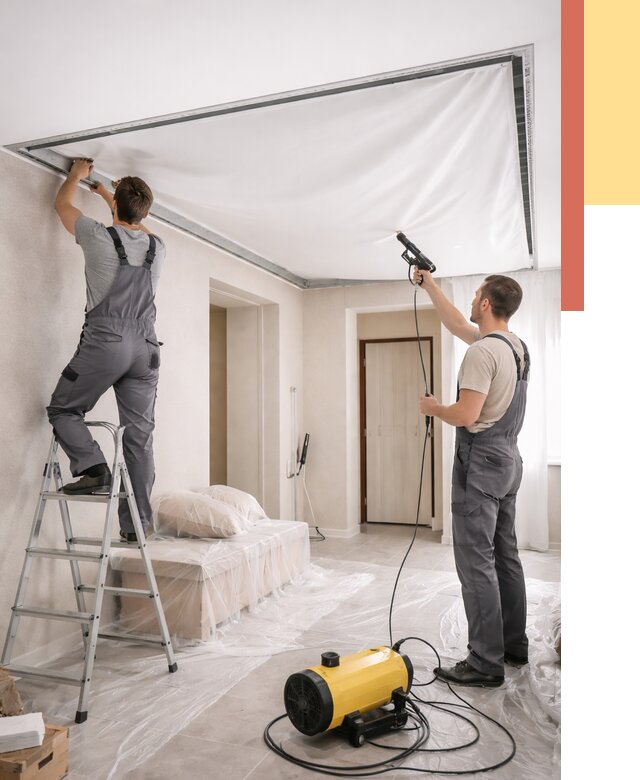 Монтаж натяжного потолка в прихожей в Норильске от 2752 руб. под ключ | ОТДЕЛОЧНИК-Нрл