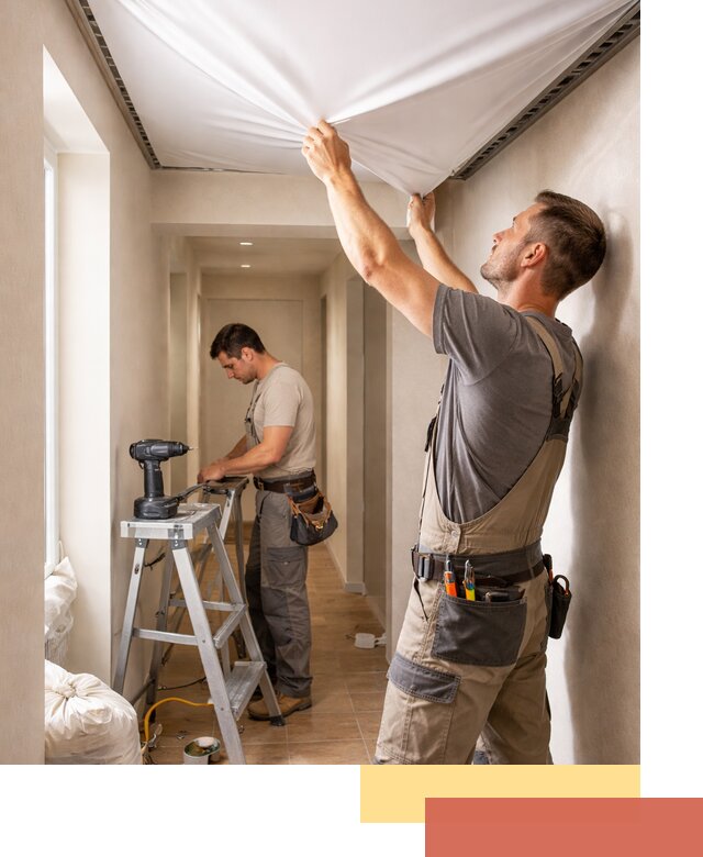 Монтаж натяжного потолка в прихожей в Норильске