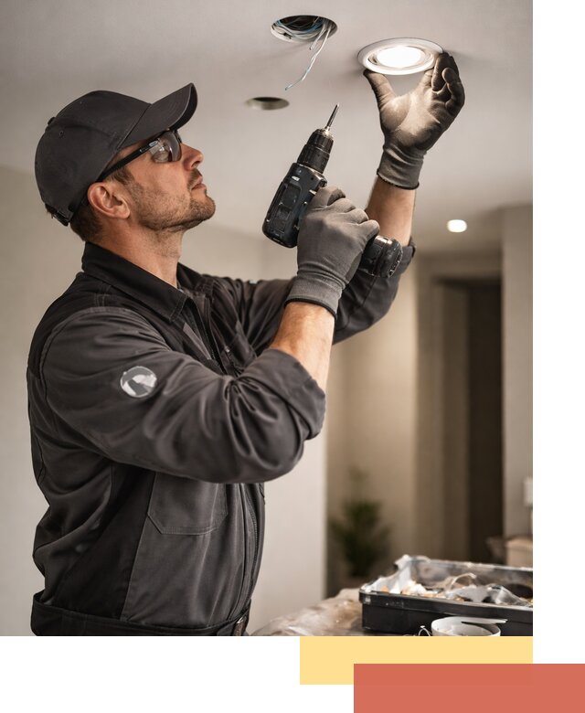 Установка точечных светильников в натяжной потолок в Норильске