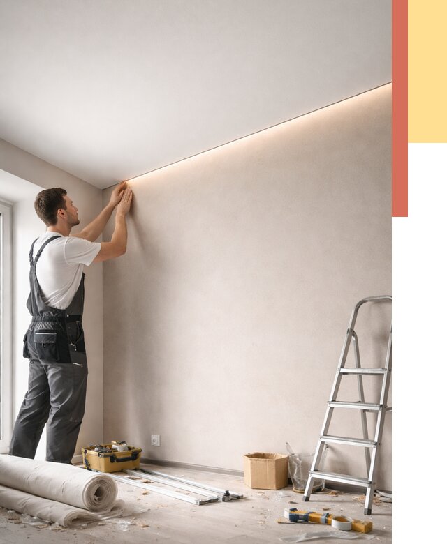 Теневые натяжные потолки в Норильске от 8516 руб. под ключ | ОТДЕЛОЧНИК-Нрл