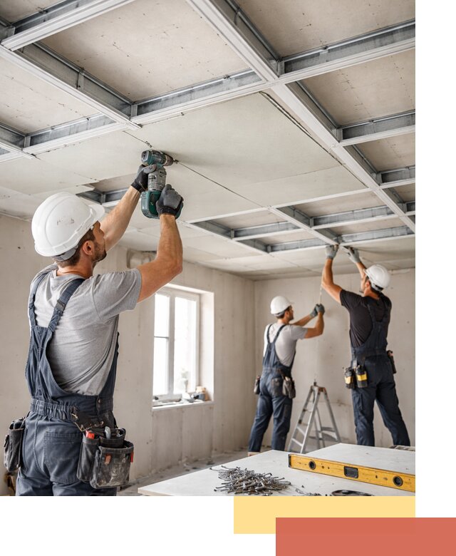 Кессонный потолок из гипсокартона под ключ в Норильске