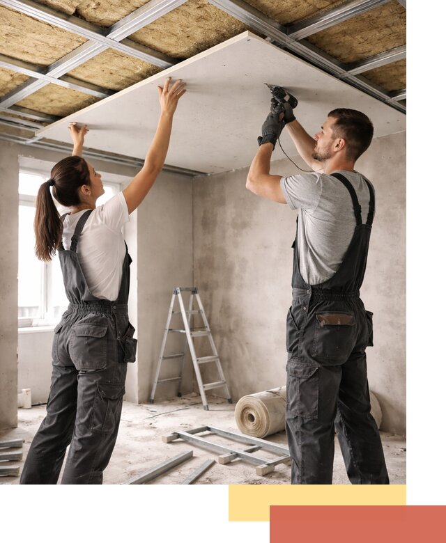 Звукоизоляция потолка из ГКЛ в Норильске профессионально и надежно