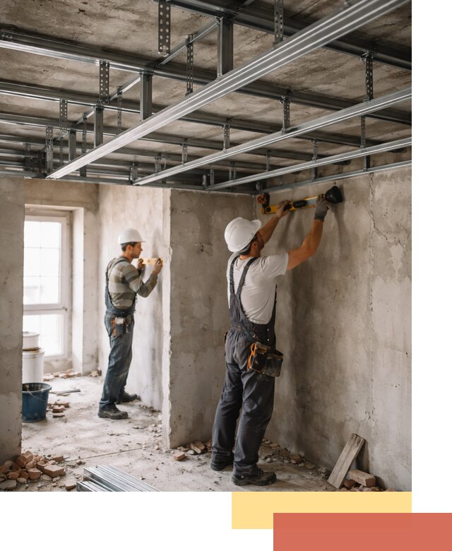 Монтаж каркаса потолка из профильного профиля в Норильске