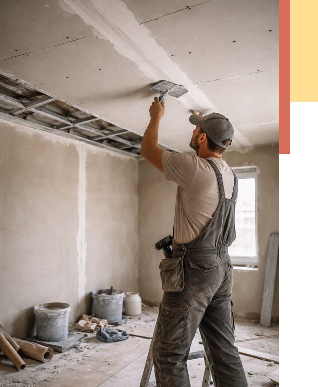 Ремонт потолка из гипсокартона в Норильске от 675 руб./м² — быстро и недорого | ОТДЕЛОЧНИК-Нрл