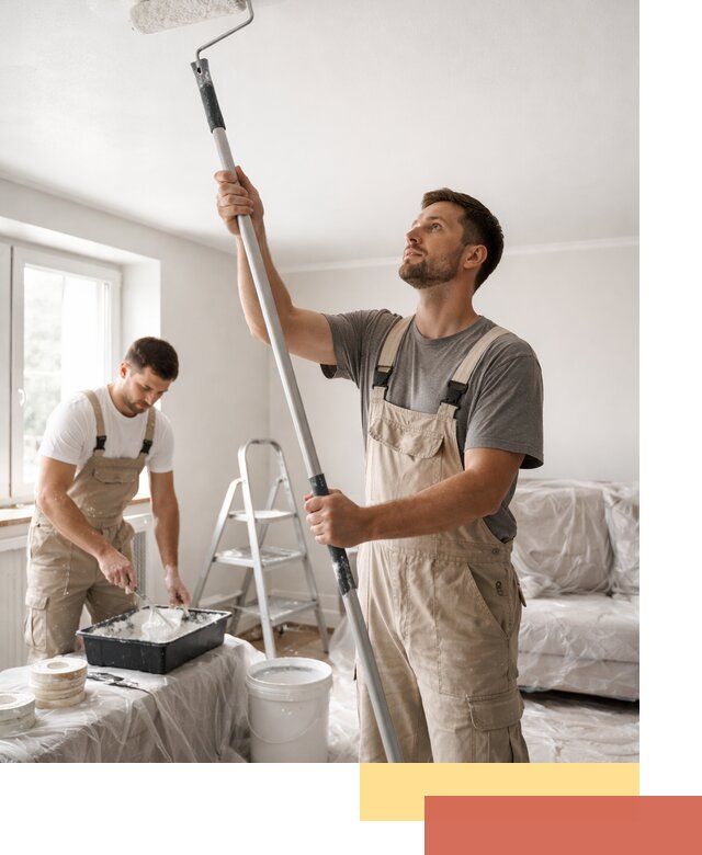 Покраска потолка водоэмульсионной краской в Норильске