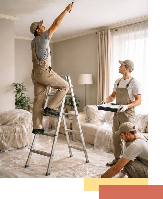 Покраска потолков акриловой краской в Норильске качественно и быстро