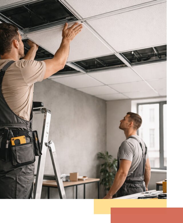 Монтаж потолочной плитки в Норильске качественно и в срок