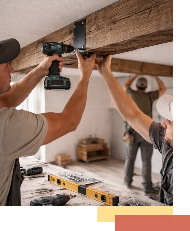 Монтаж декоративных потолочных балок в Норильске