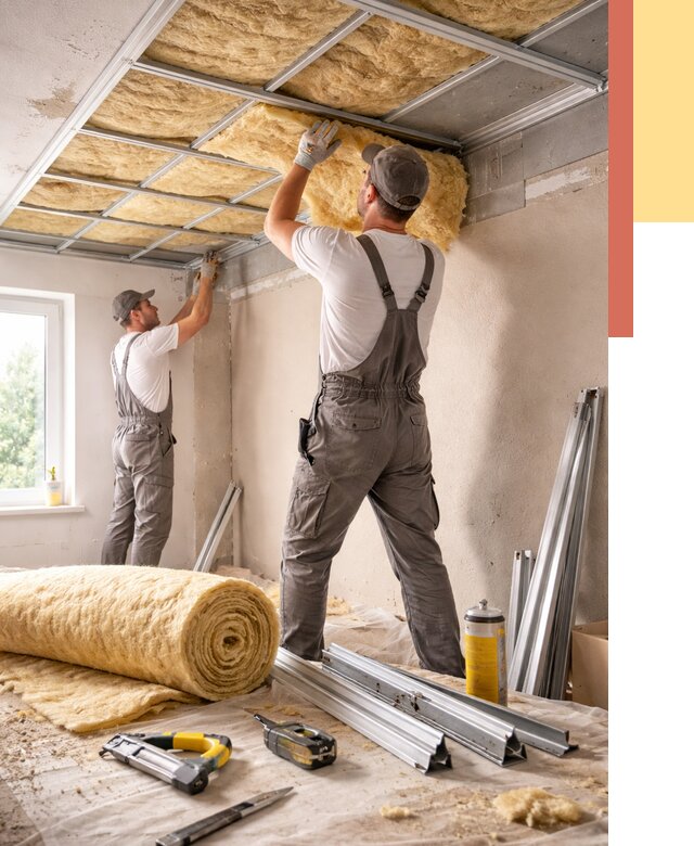 Утепление потолка в Норильске от 7477 руб/м2 — недорого, быстро, под ключ | ОТДЕЛОЧНИК-Нрл