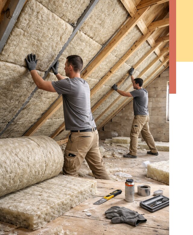 Утепление потолка минватой в Норильске от 1506 руб. — быстро и недорого | ОТДЕЛОЧНИК-Нрл