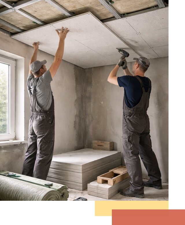 Шумоизоляция потолка панелями ЗИПС в Норильске